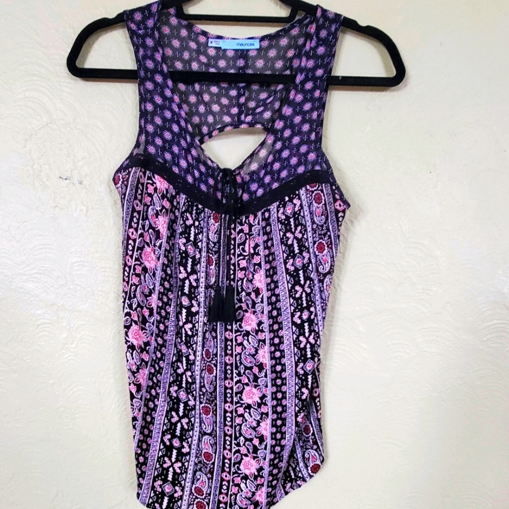 Maurices flowey boho style top.